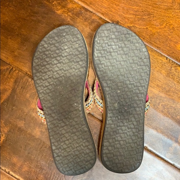 Womens Reef Suede and Tweed Flip Flops - Picture 4 of 4